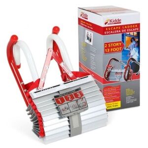 Kidde Fire Escape 2-Story Ladder, Escape Ladder, 13-Foot Anti-Slip Rungs